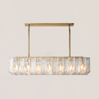 Lattice Clear Glass Rectangular Chandelier-VaseLamps
