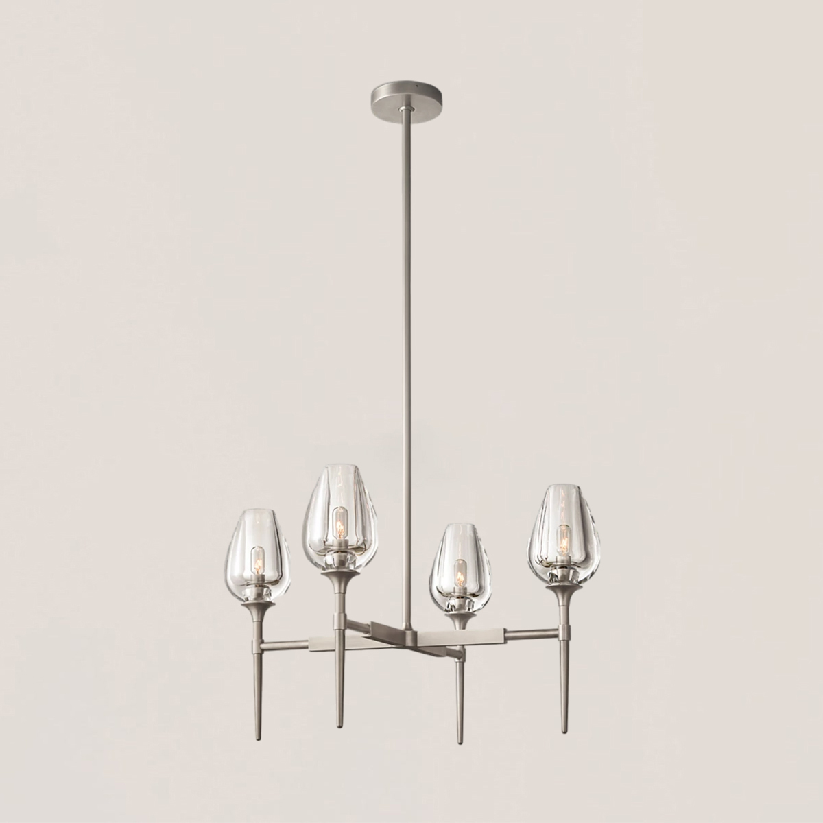 Tulip Crystal Round Chandelier-VaseLamps