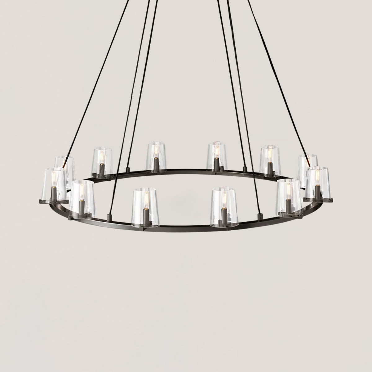 Pauillac Glass Round Chandelier 48"-VaseLamps