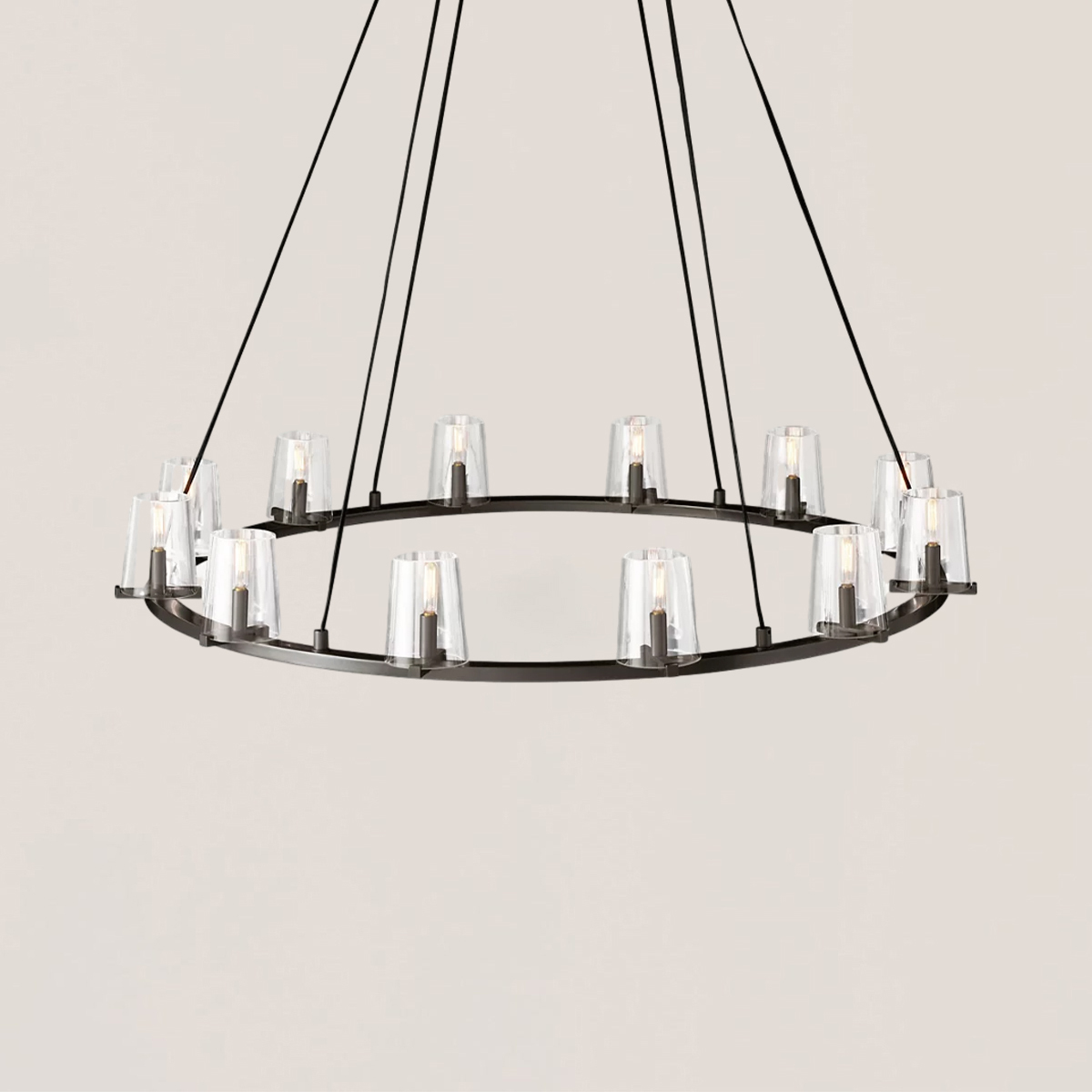 Pauillac Glass Round Chandelier 48"-VaseLamps