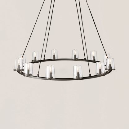 Pauillac Glass Round Chandelier 48"-VaseLamps