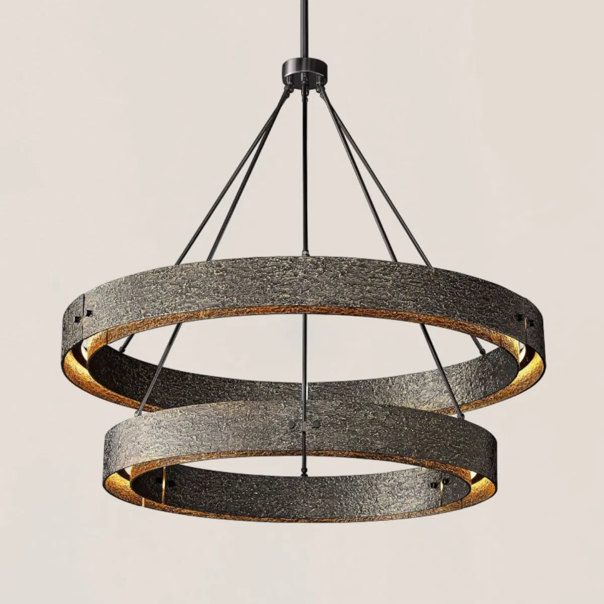 Vouvray 2-tier Round Chandelier 60"-VaseLamps