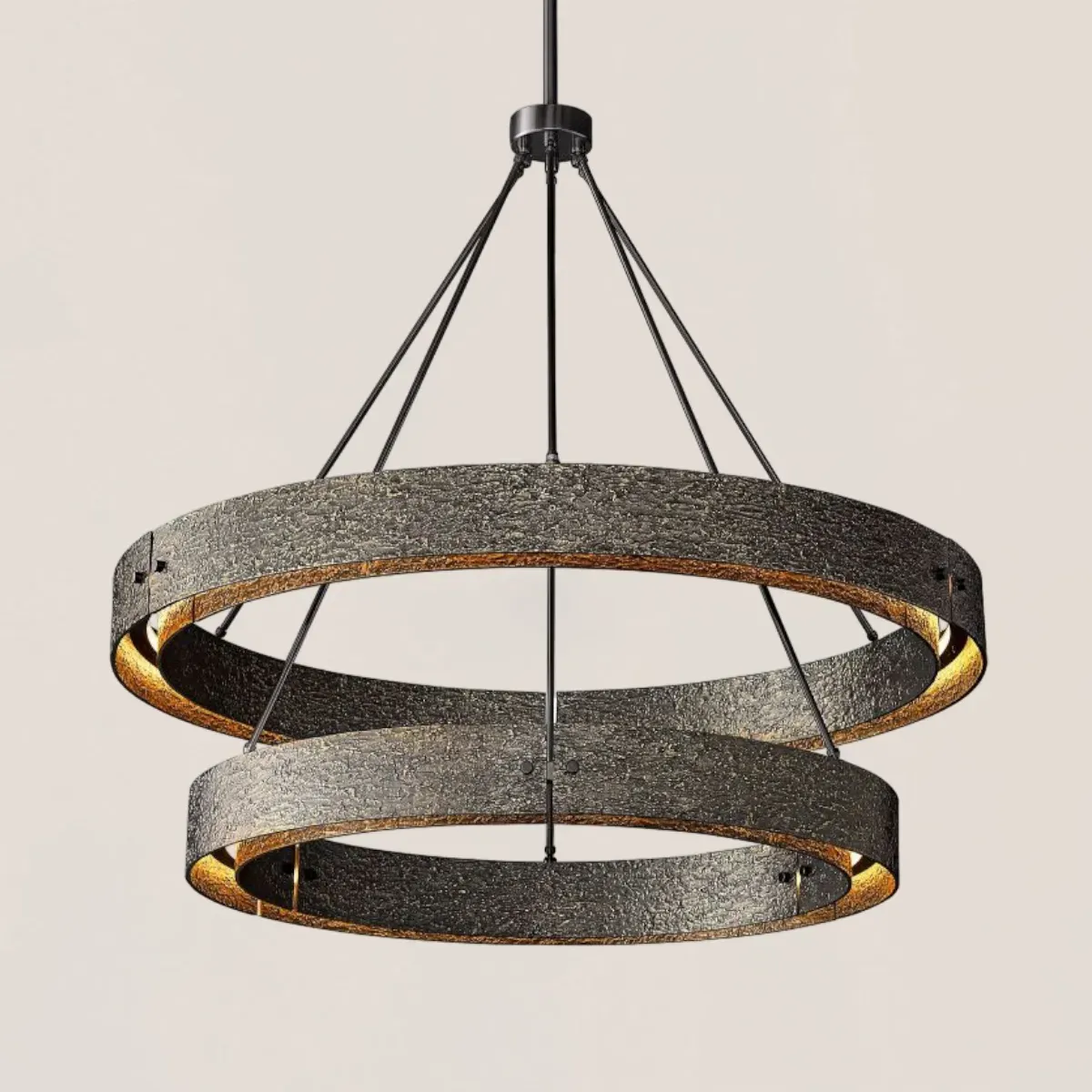 Vouvray 2-tier Round Chandelier 60"-VaseLamps