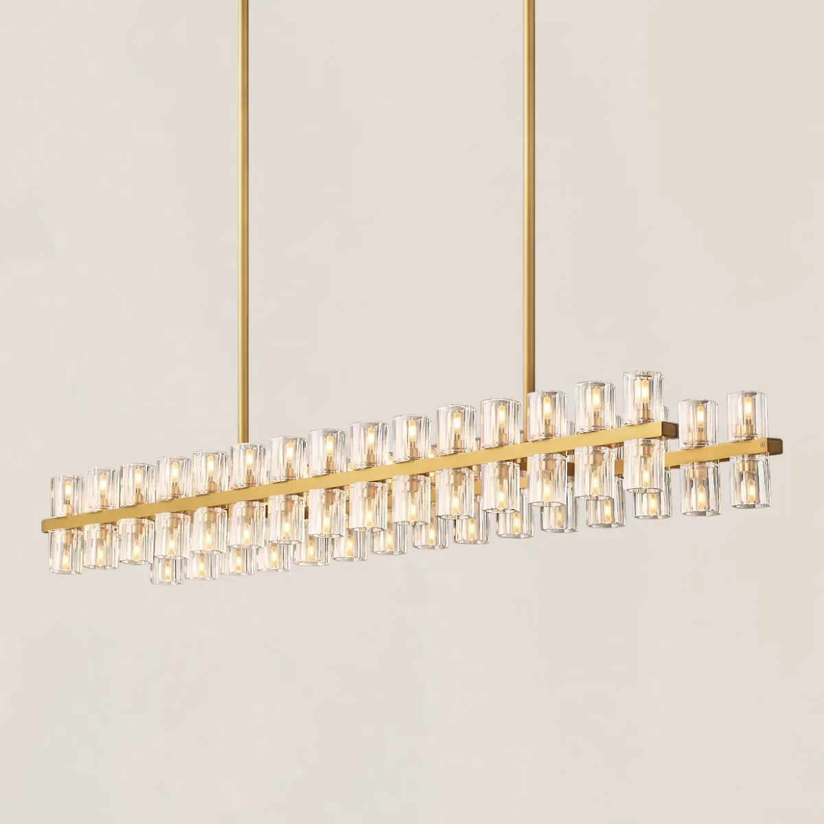 VASELAMPS - LED Rectangular Chandelier 54"/72''