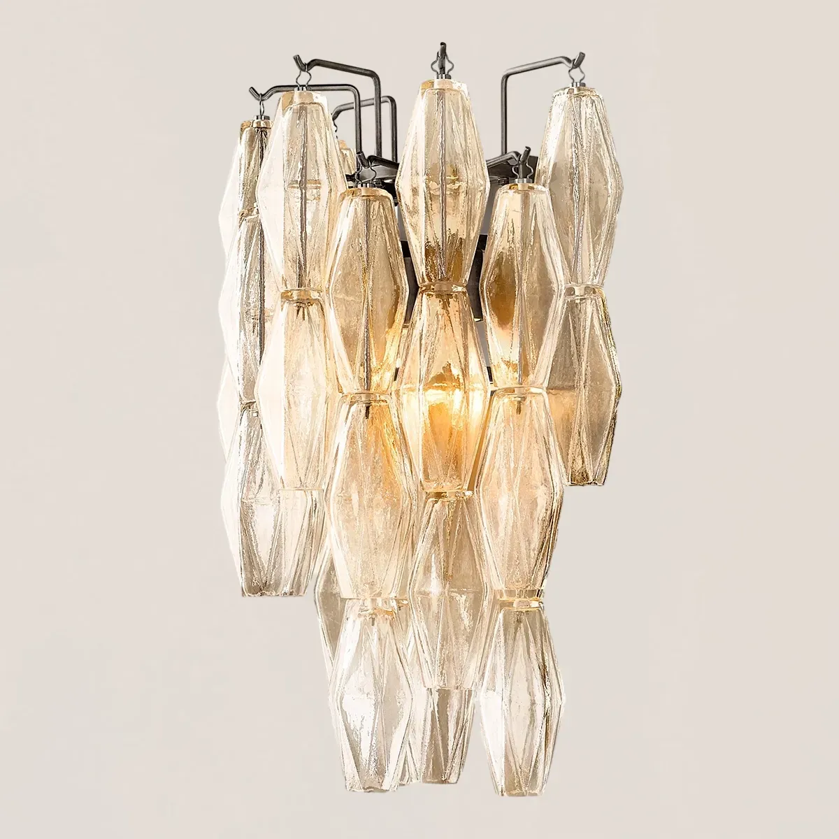 Chiara Glass Short Wall Sconce-VaseLamps