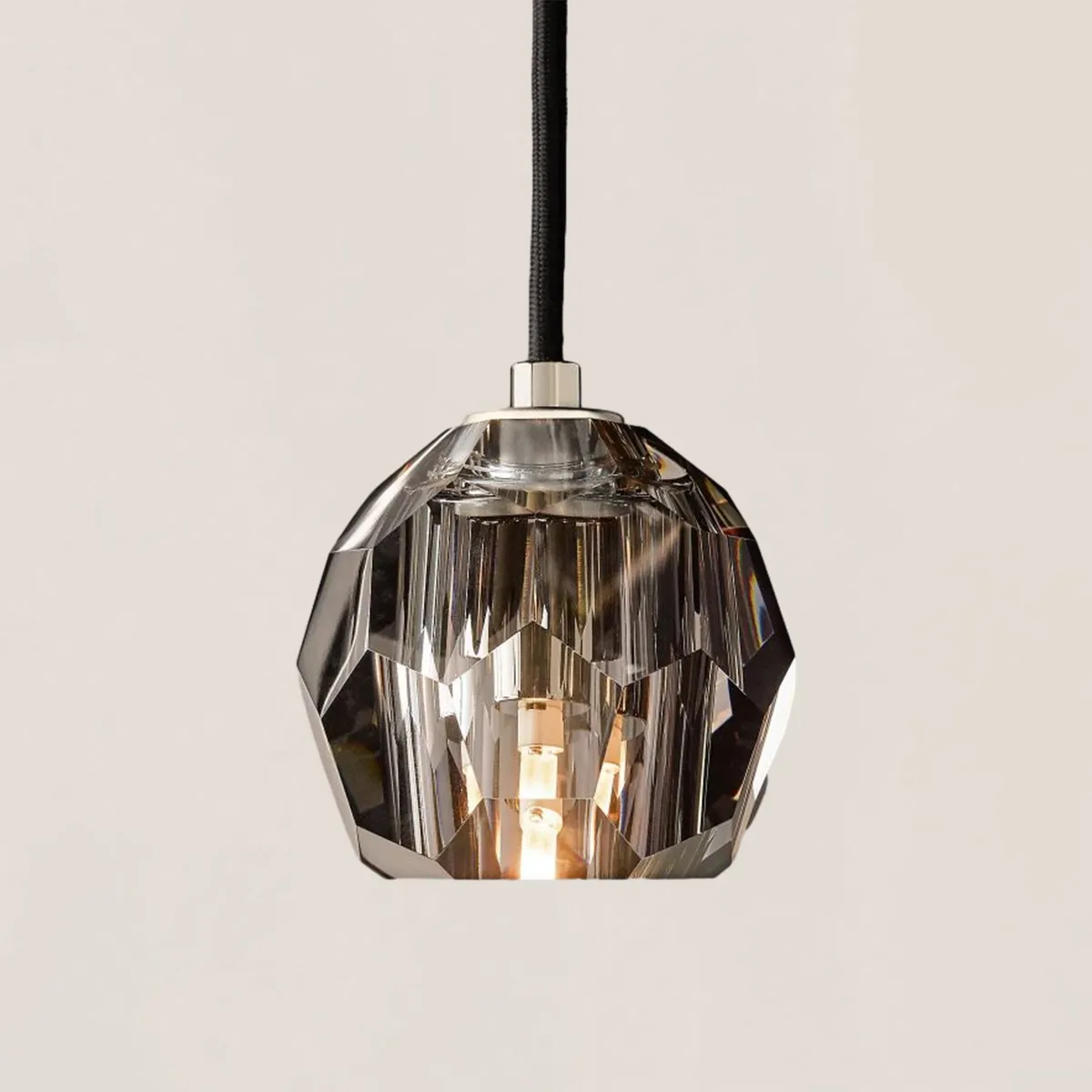 Boule De Crystal Glass Cord Pendant-VaseLamps