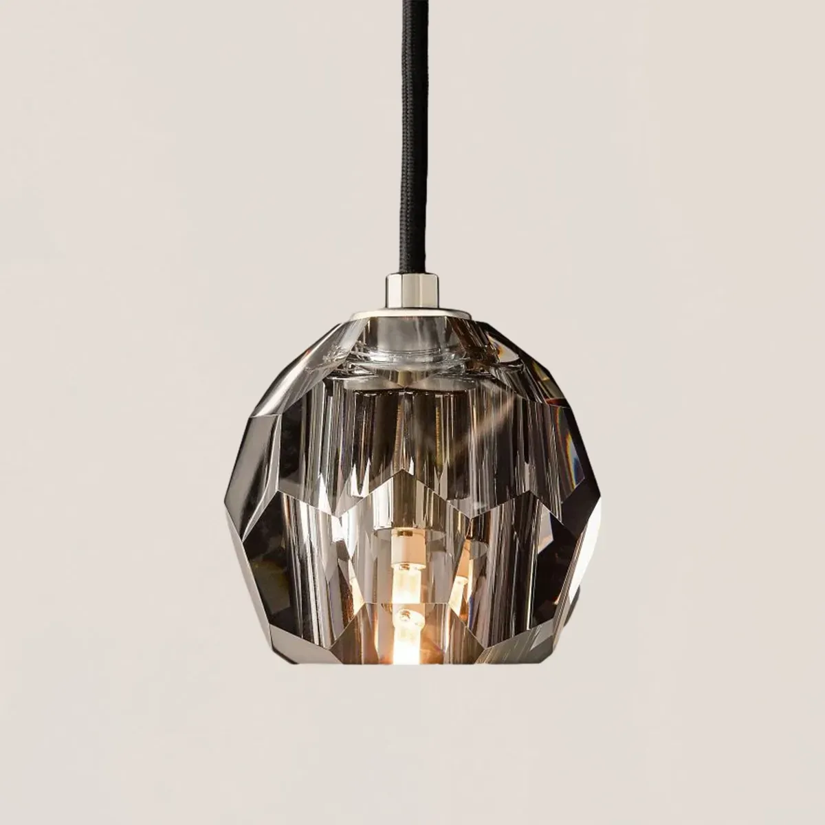 Boule De Crystal Glass Cord Pendant-VaseLamps