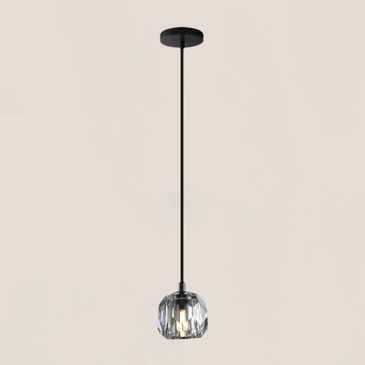 Boule De Crystal Glass Cord Pendant-VaseLamps