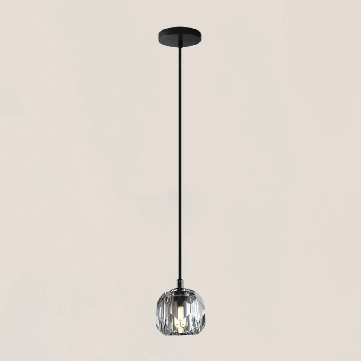 Boule De Crystal Glass Cord Pendant-VaseLamps