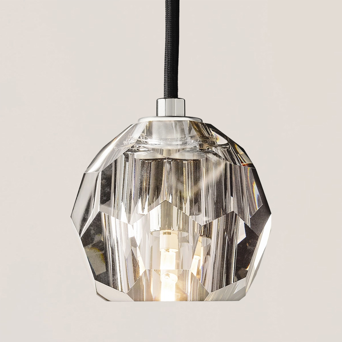 Boule De Crystal Rod Pendant Light-VaseLamps