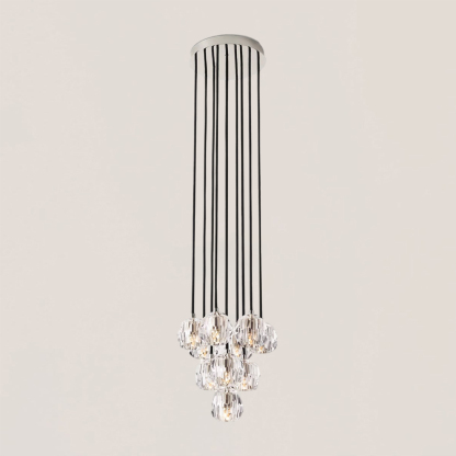 Boule De Crystal Round Cluster Chandelier-VaseLamps