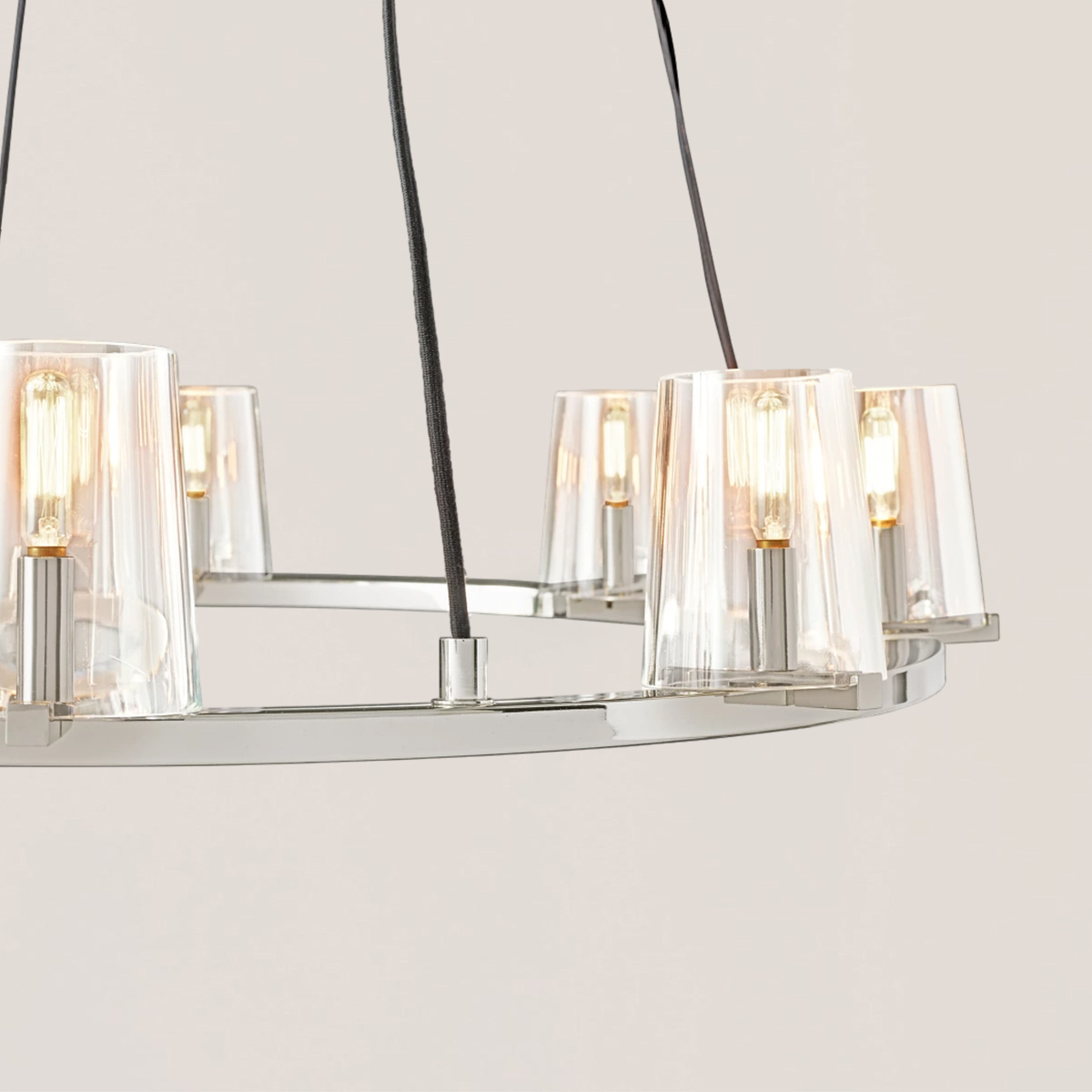 Pauillac Glass Round Chandelier 48"-VaseLamps