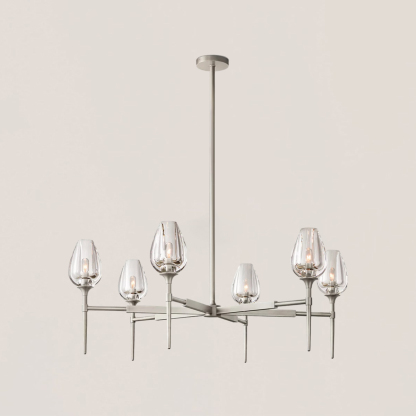 Tulip Crystal Round Chandelier-VaseLamps