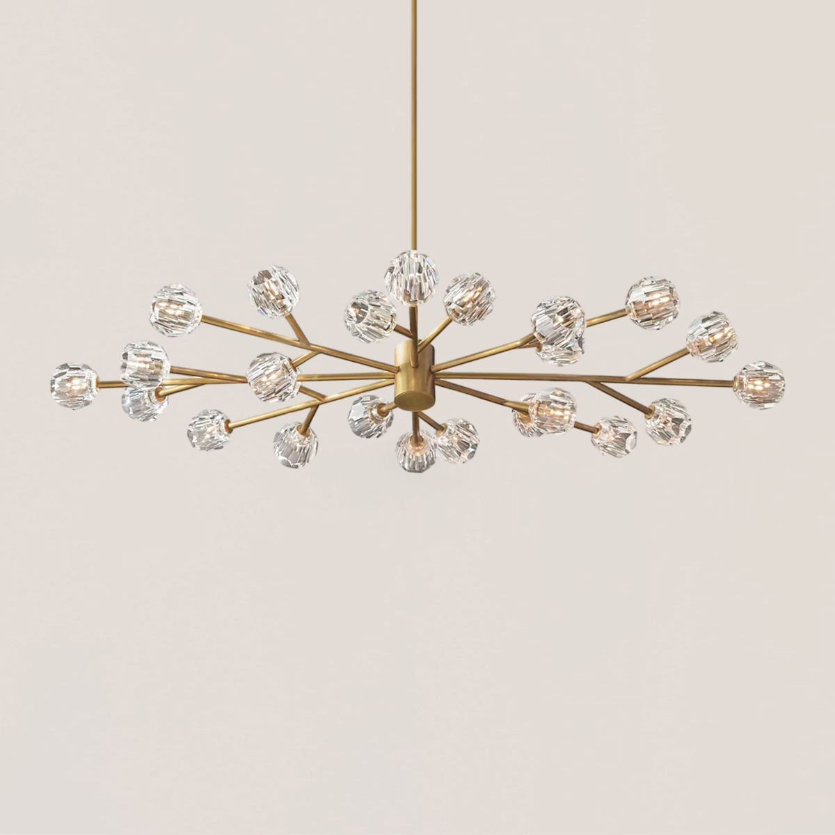 Boule De Crystal Oval Chandelier 72"-VaseLamps