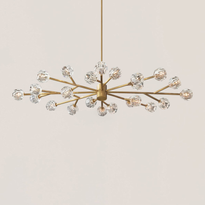Boule De Crystal Oval Chandelier 72"-VaseLamps