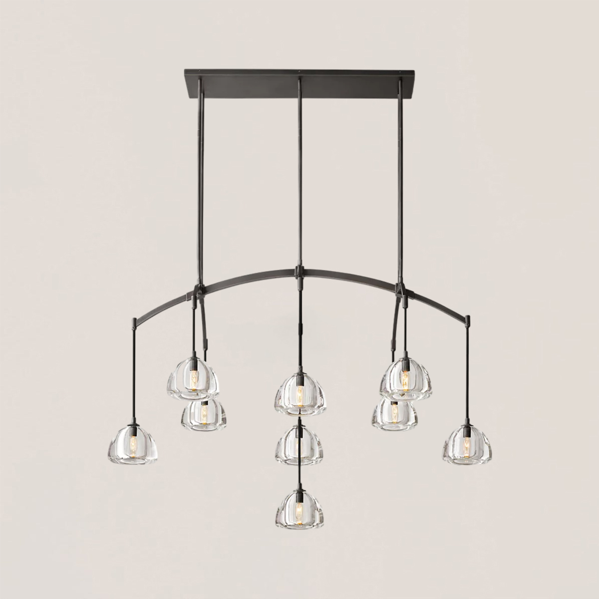 Hemisphere Linear Chandelier-VaseLamps