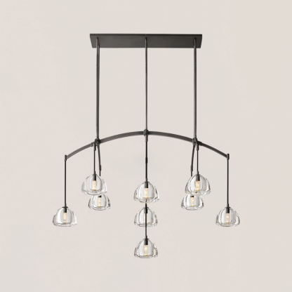 Hemisphere Linear Chandelier-VaseLamps