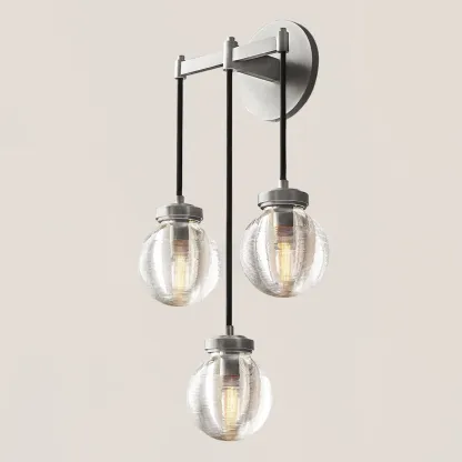 Pearl Spherical Modern Triple Wall Sconce-VaseLamps