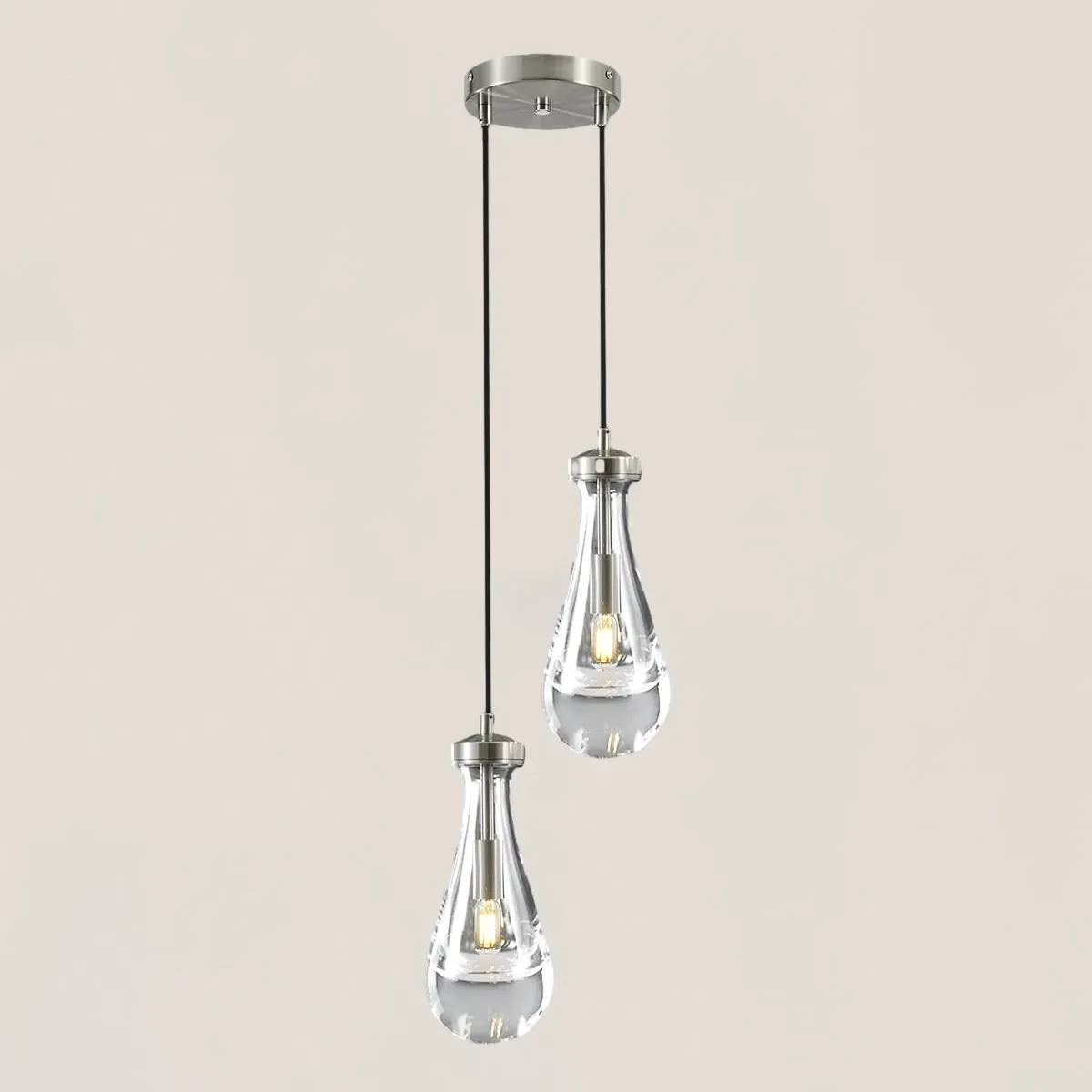 VASELAMPS - 2/3-light Cord Round Chandelier-VaseLamps