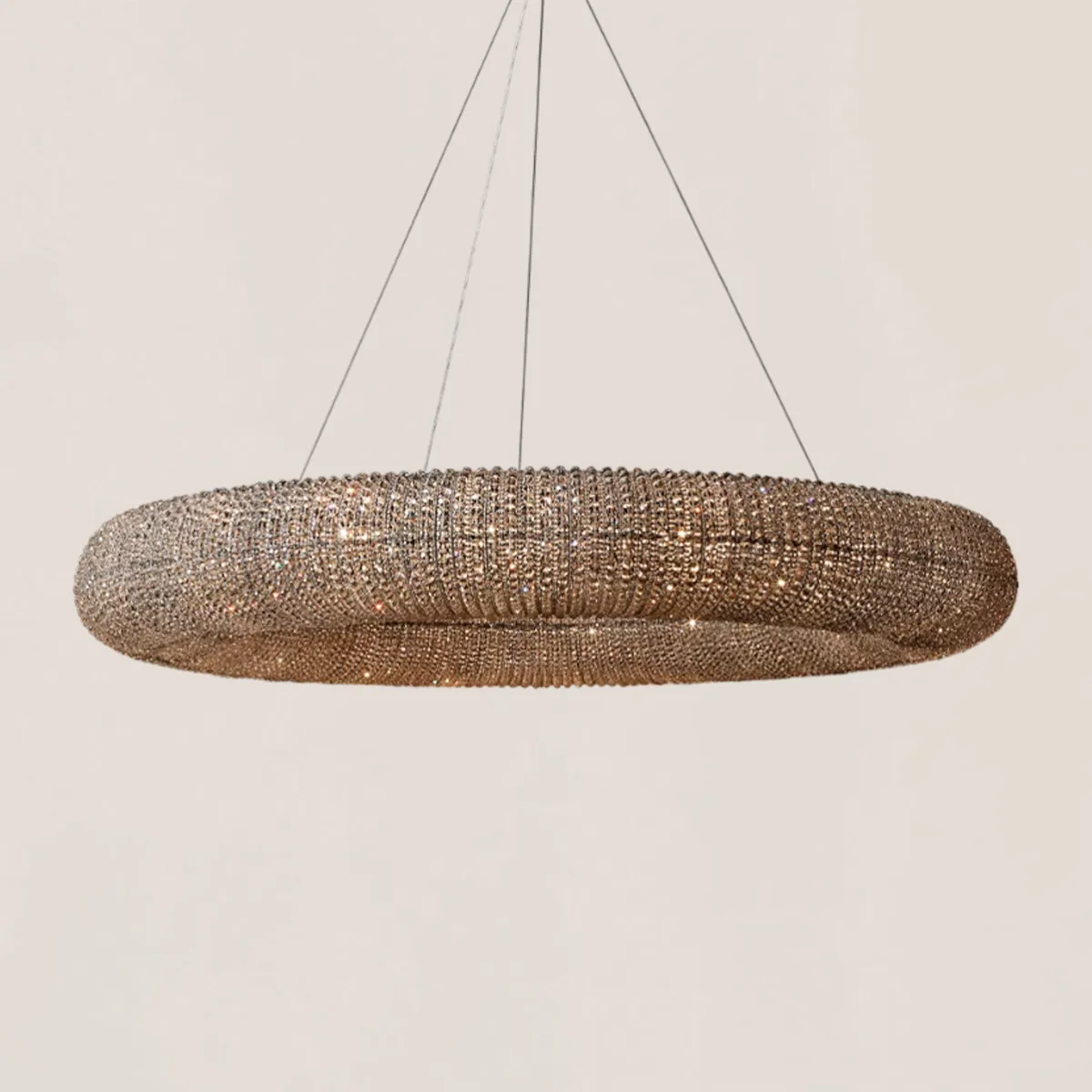 Halo Crystal Round LED Chandelier-VaseLamps