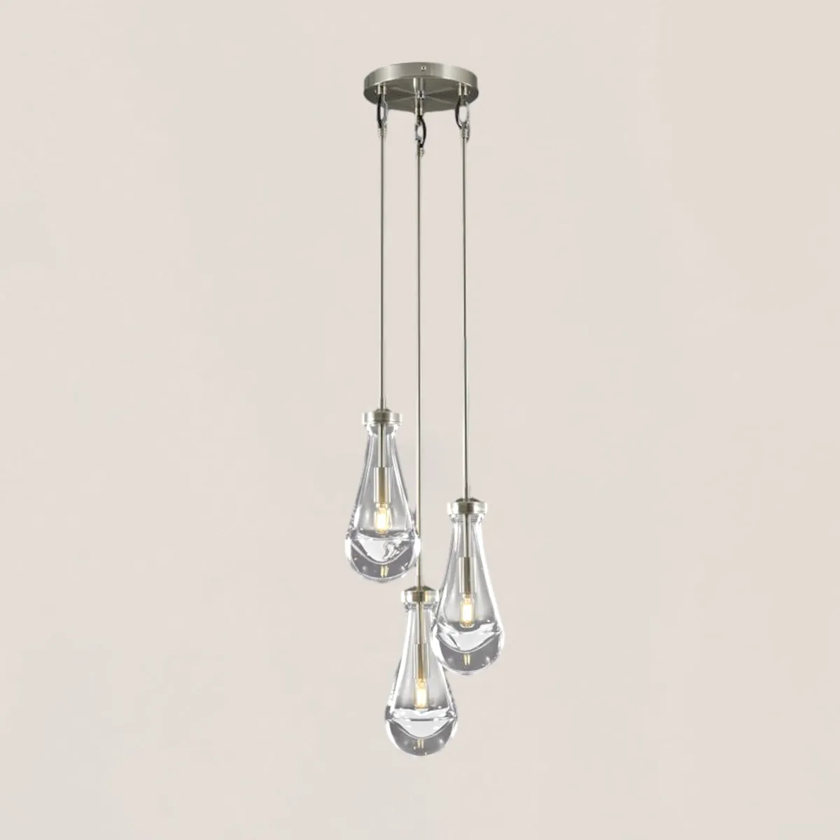 Raindrop Rod Round Chandelier-VaseLamps