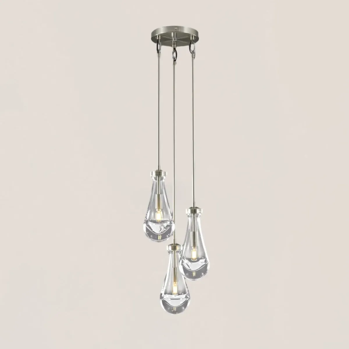 Raindrop Rod Round Chandelier-VaseLamps