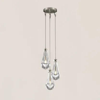 Raindrop Rod Round Chandelier-VaseLamps
