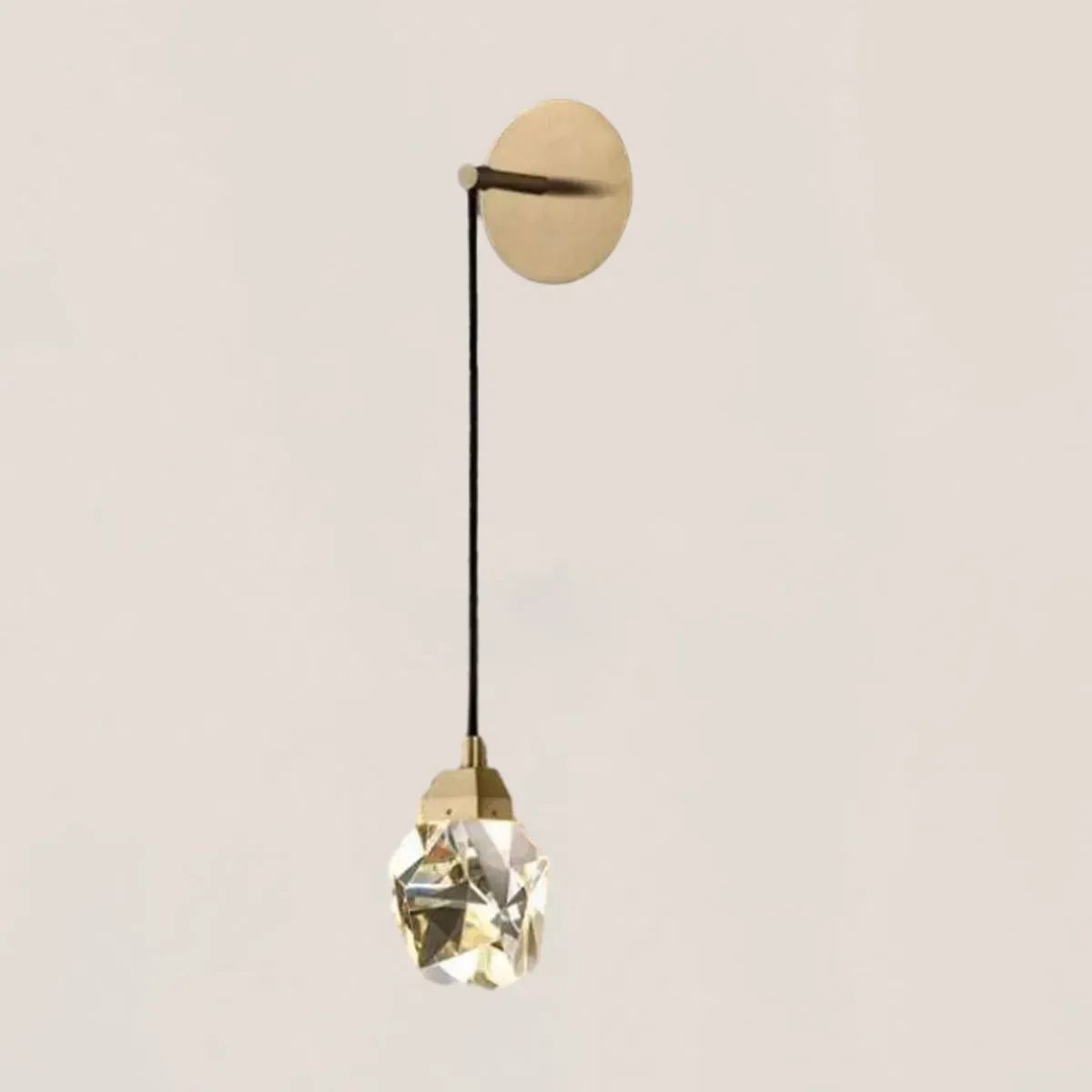 VASELAMPS - Faceted Crystal Prisms Wall Sconce - Cord-VaseLamps