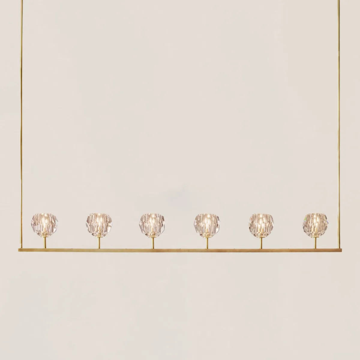 Boule De Crystal Linear Chandelier-VaseLamps