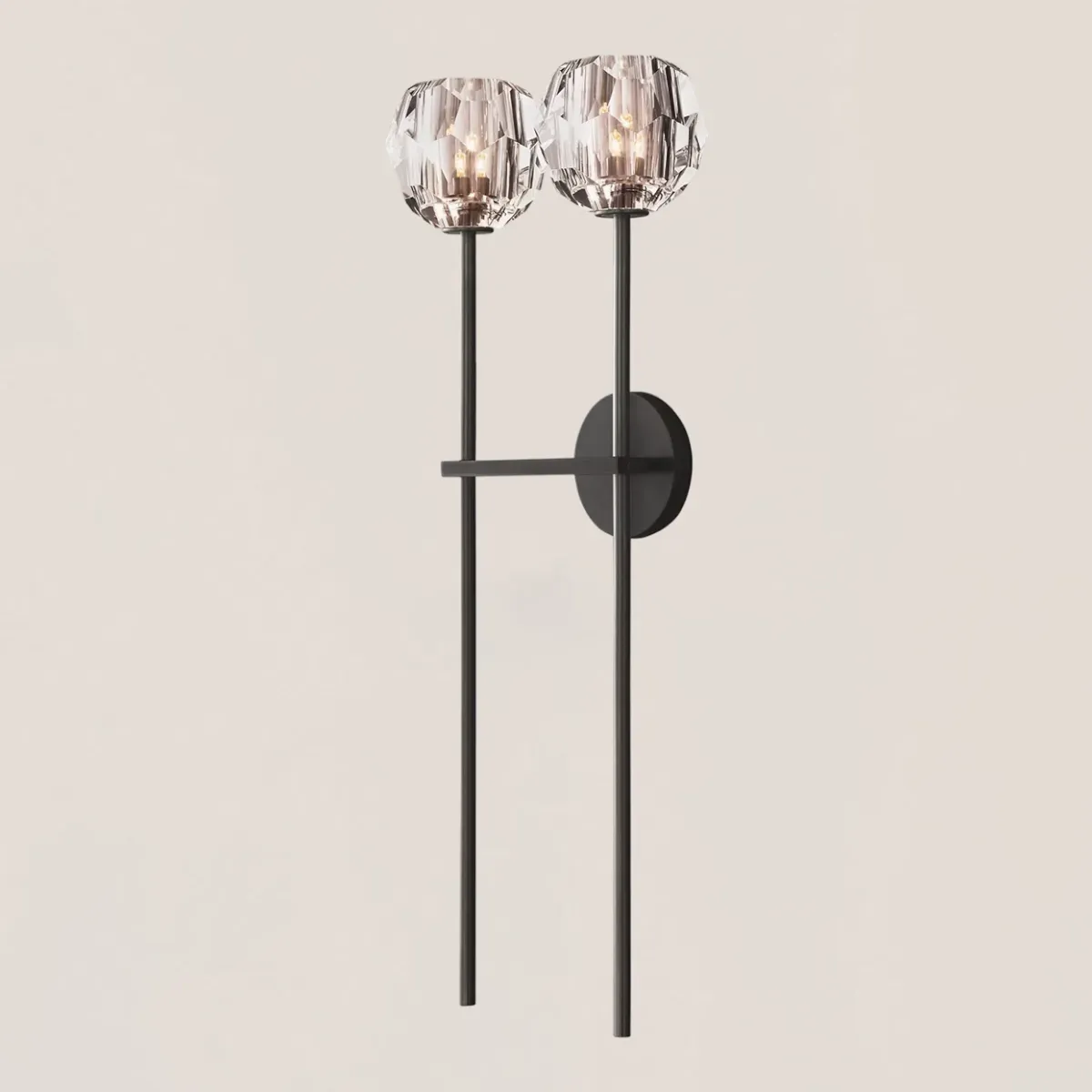 Boule De Crystal Double Grand Wall Sconce-VaseLamps