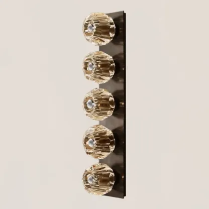 Boule De Clear Crystal Linear Grand Wall Sconce-VaseLamps