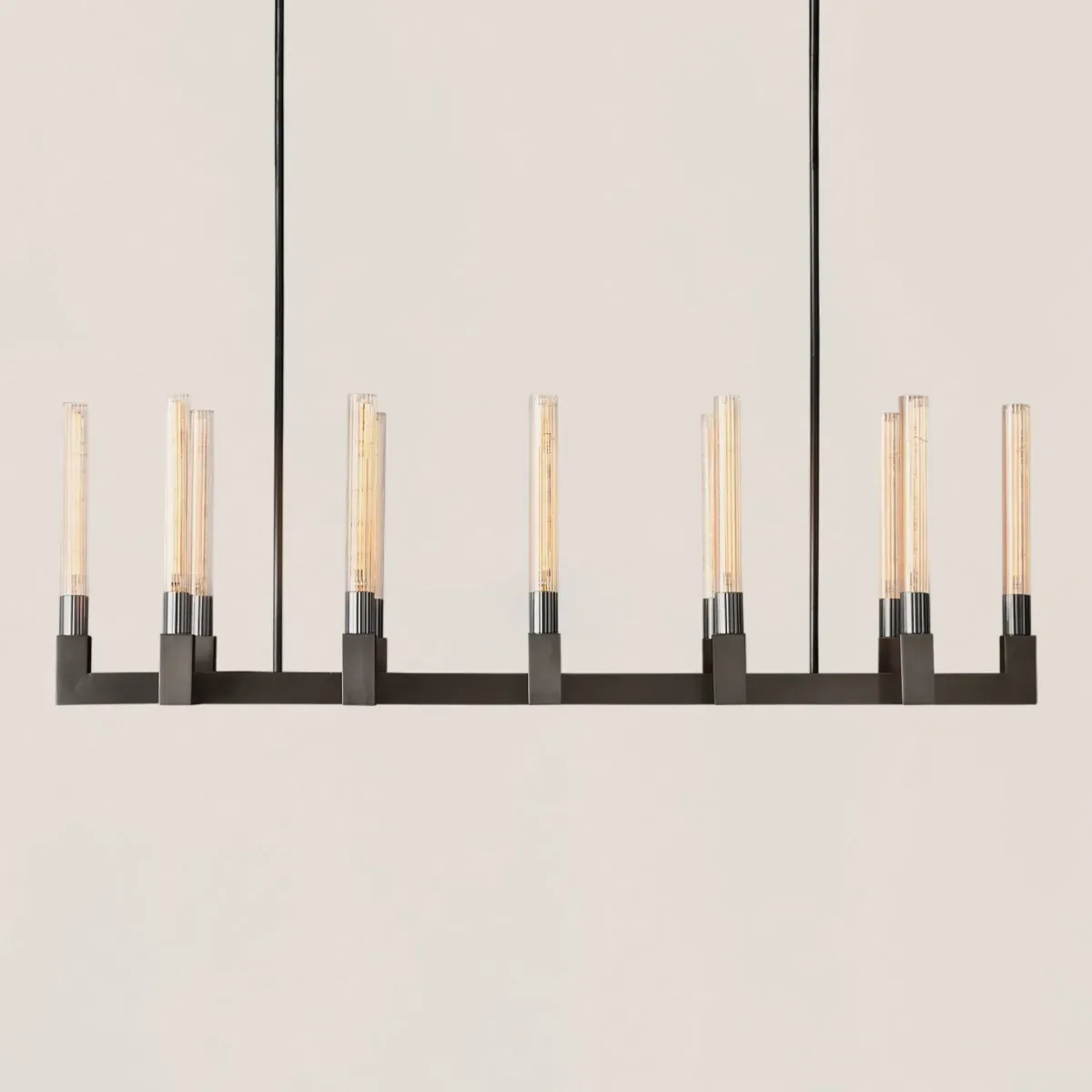 Cannele Glass Linear Chandelier-VaseLamps