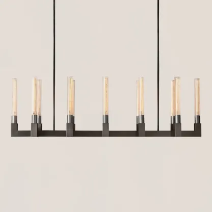 Cannele Glass Linear Chandelier-VaseLamps