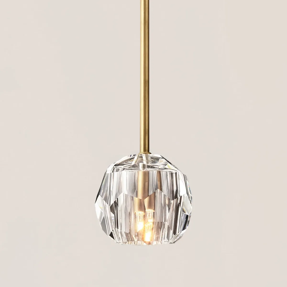 Boule De Crystal Glass Cord Pendant-VaseLamps