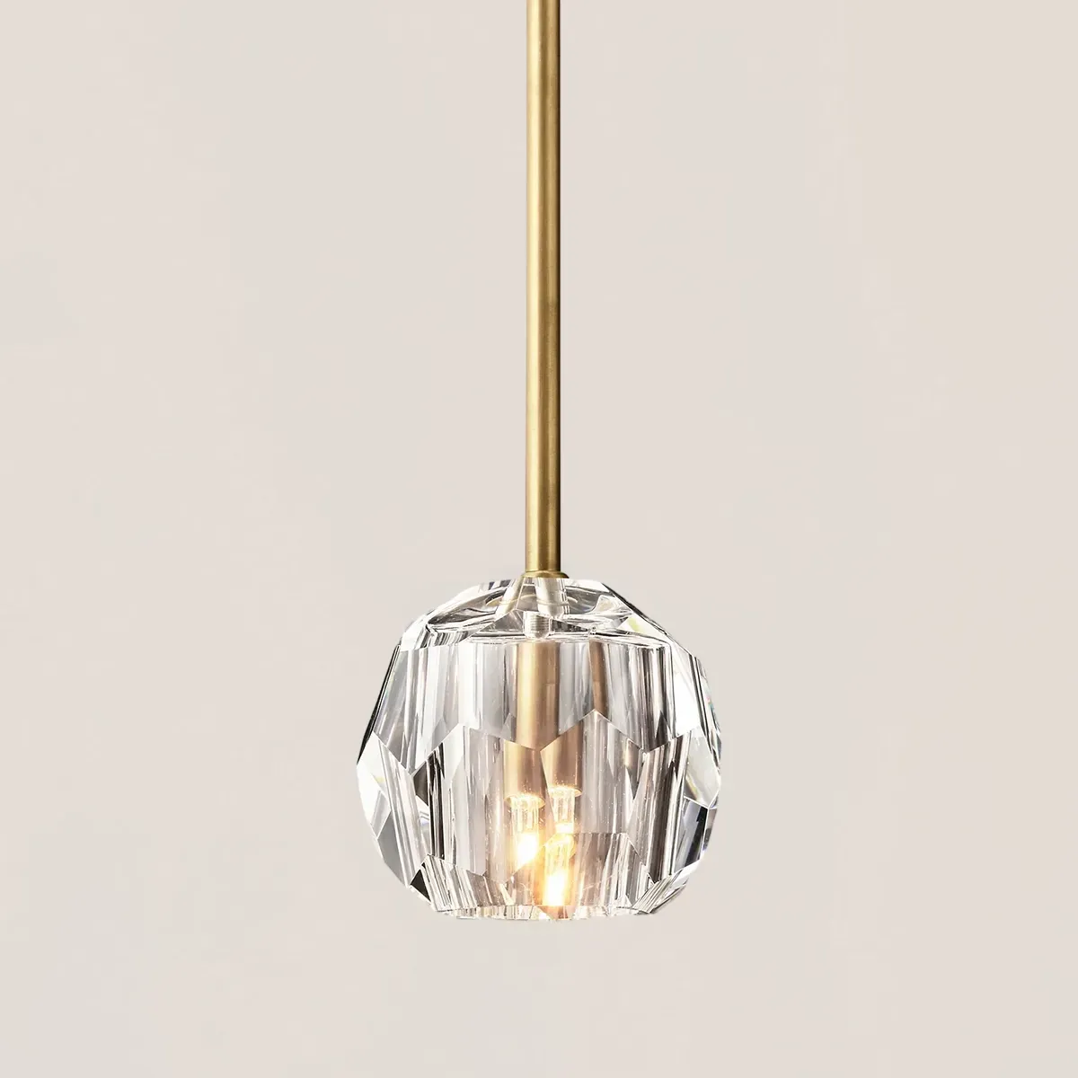 Boule De Crystal Glass Cord Pendant-VaseLamps