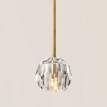 Boule De Crystal Glass Cord Pendant-VaseLamps