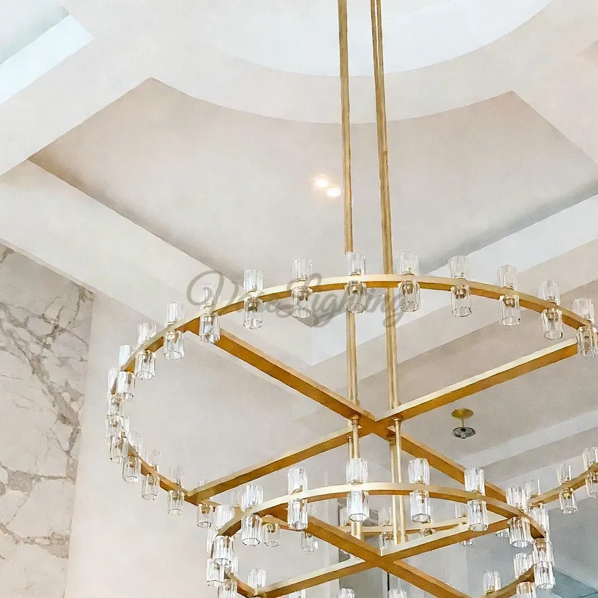 Arcachones Led Round Two-tier Chandelier 60"