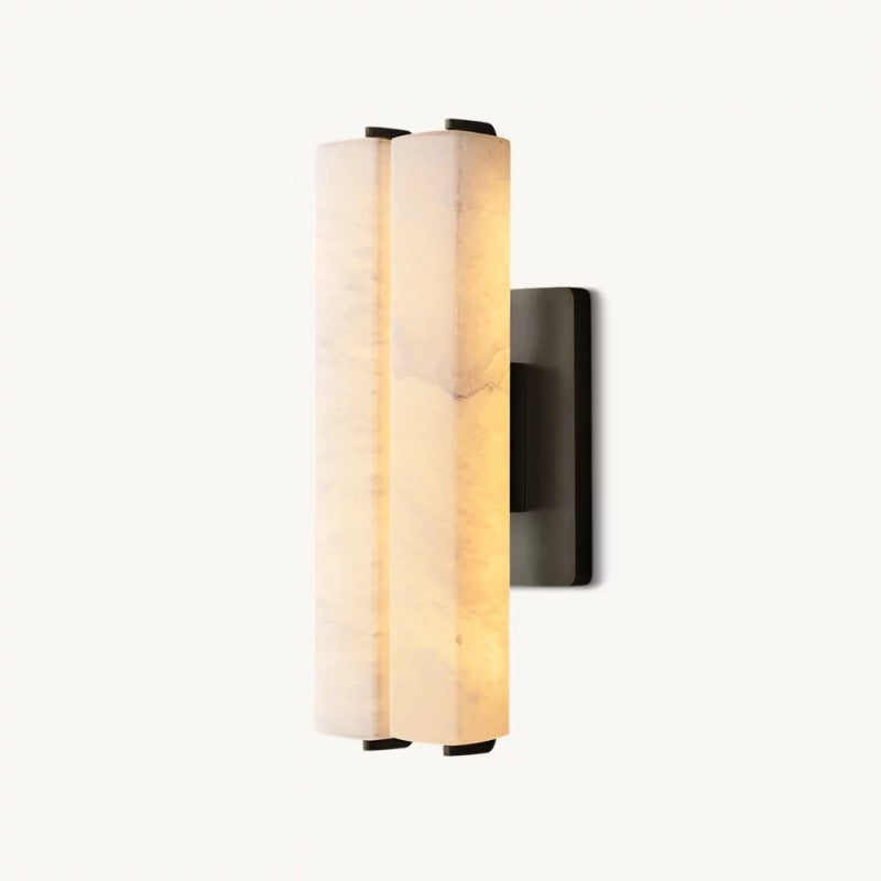 Audubon Alabaster Double Sconce-VaseLamps