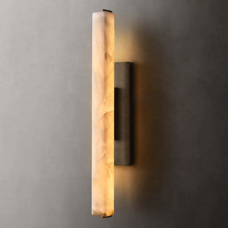 Audubon Alabaster Single Sconce-VaseLamps