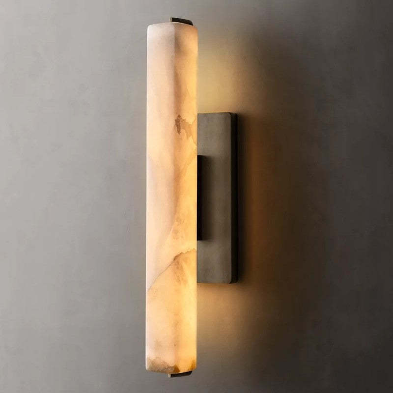 Audubon Alabaster Single Sconce-VaseLamps