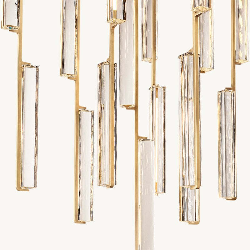 Audubon Crystal Round Living Room Chandelier 40"-VaseLamps