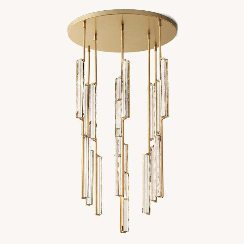 Audubon Crystal Round Living Room Chandelier 40"-VaseLamps
