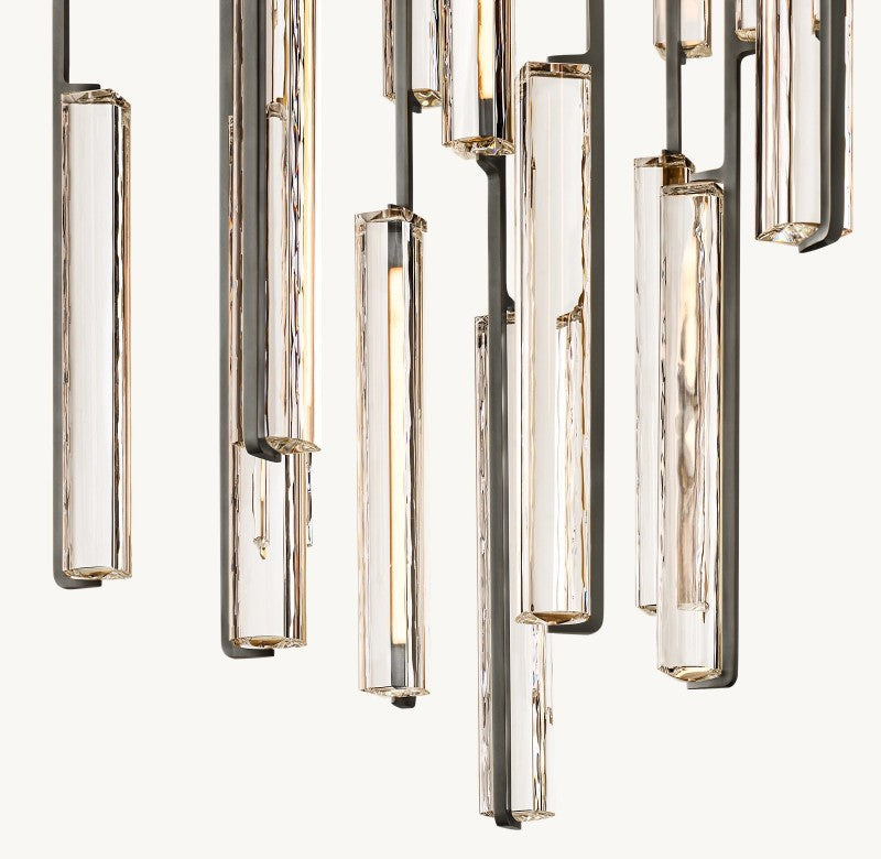 Audubon Crystal Round Living Room Chandelier 56"-VaseLamps