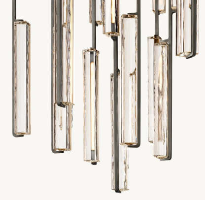 Audubon Crystal Round Living Room Chandelier 56"-VaseLamps