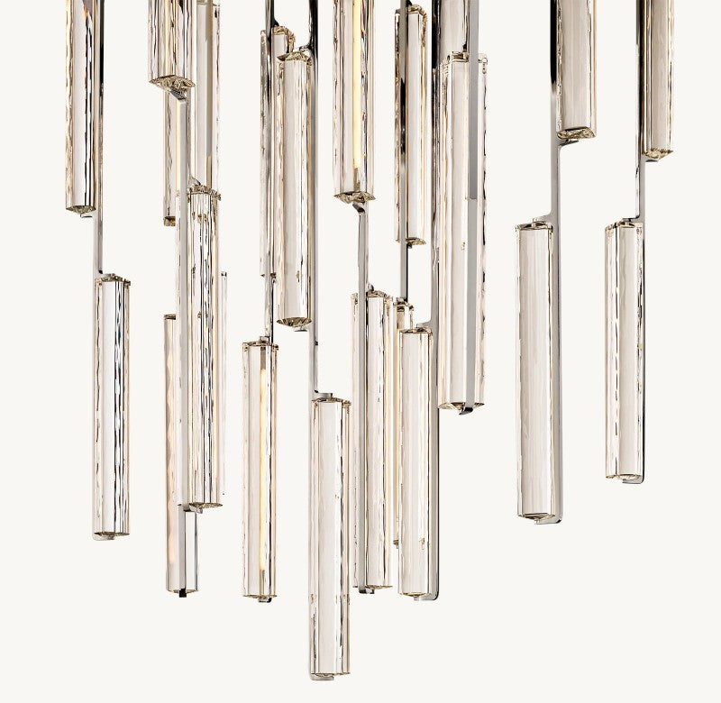 Audubon Crystal Round Living Room Chandelier 56"-VaseLamps