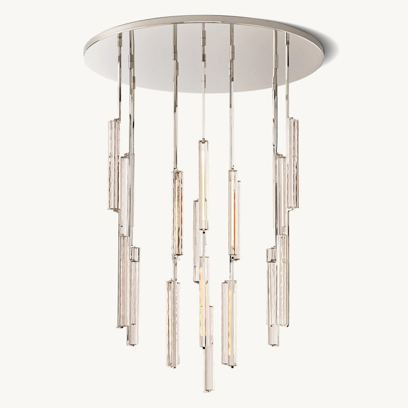 Audubon Crystal Round Living Room Chandelier 56"-VaseLamps