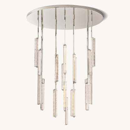 Audubon Crystal Round Living Room Chandelier 56"-VaseLamps