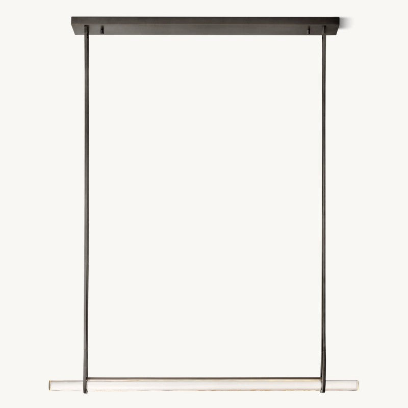 Audubon Crystal Single Bar Linear Chandelier 60"-VaseLamps