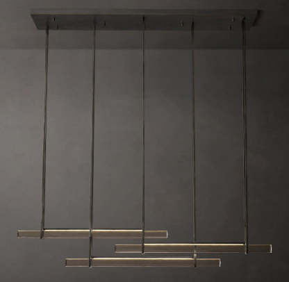 Audubon Crystal Triple Bar Linear Chandelier-VaseLamps