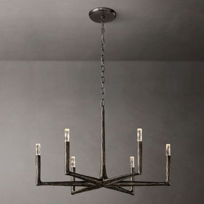 Thaddeus Forged Round Chandelier-VaseLamps